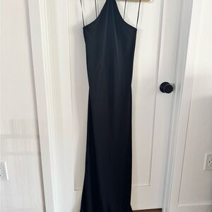 Amanda Uprichard Black One Shoulder Dress